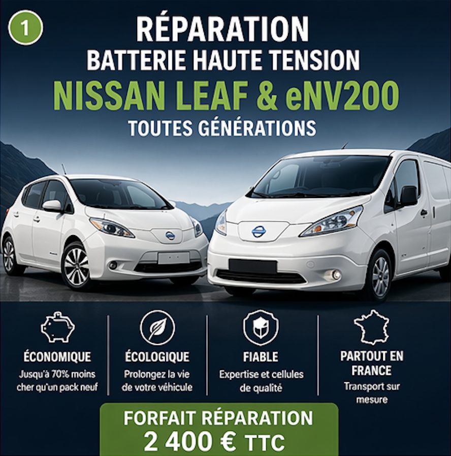 Forfait réparation batterie Nissan Leaf & e-NV200