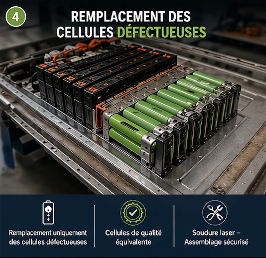 Remplacement des cellules défectueuses