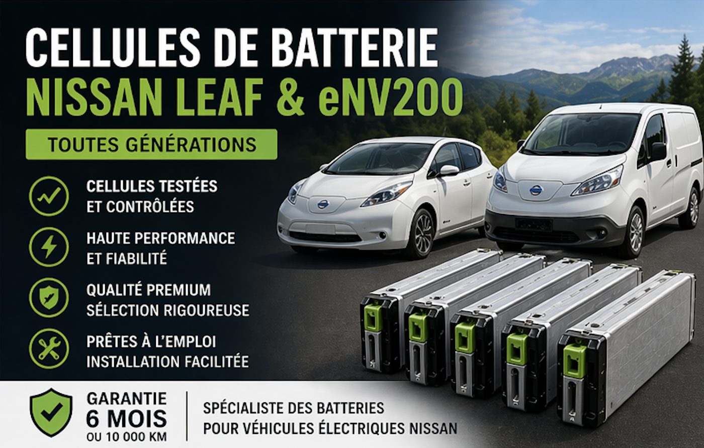 Cellules de batterie Nissan Leaf & e-NV200