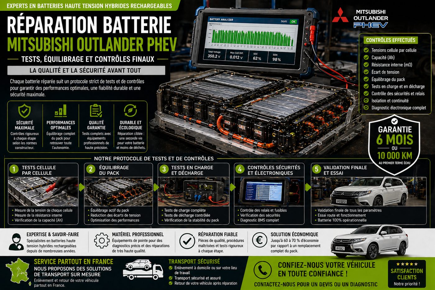 Réparation ciblée de la batterie haute tension