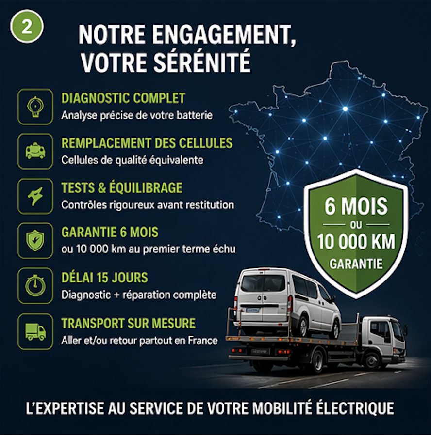 Notre engagement : diagnostic, garantie, transport
