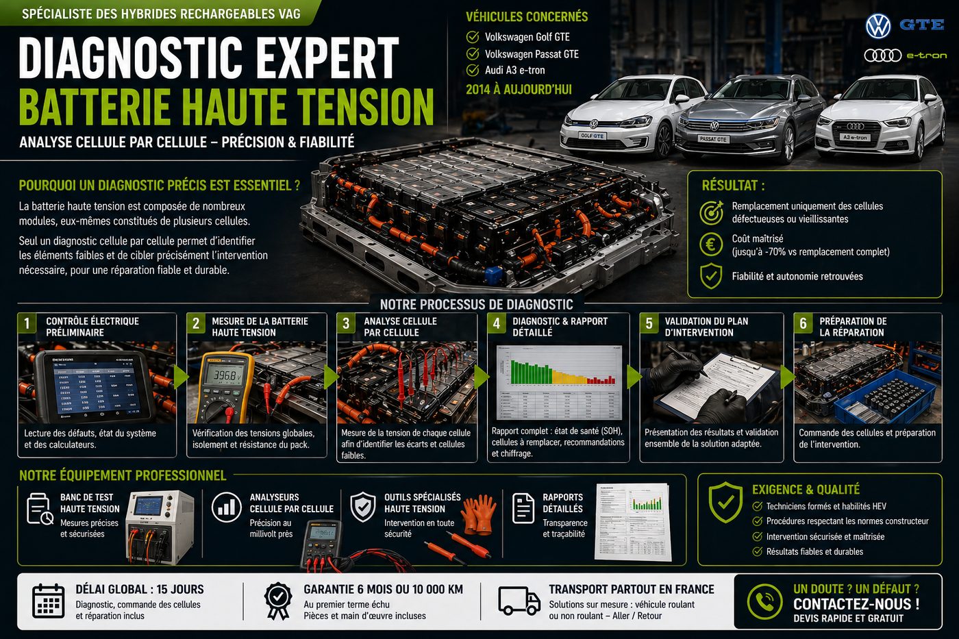 Diagnostic expert de la batterie haute tension